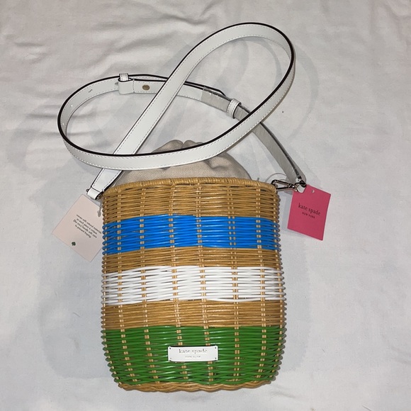 KATE SPADE Buoy Wicker Medium Bucket Bag - Picture 4 of 6